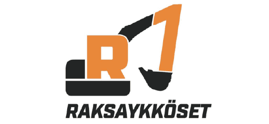Raksaykköset rakennusliikkeen logo tumma, joka antoi TP-palvelulle arvostelun 5 tähteä.